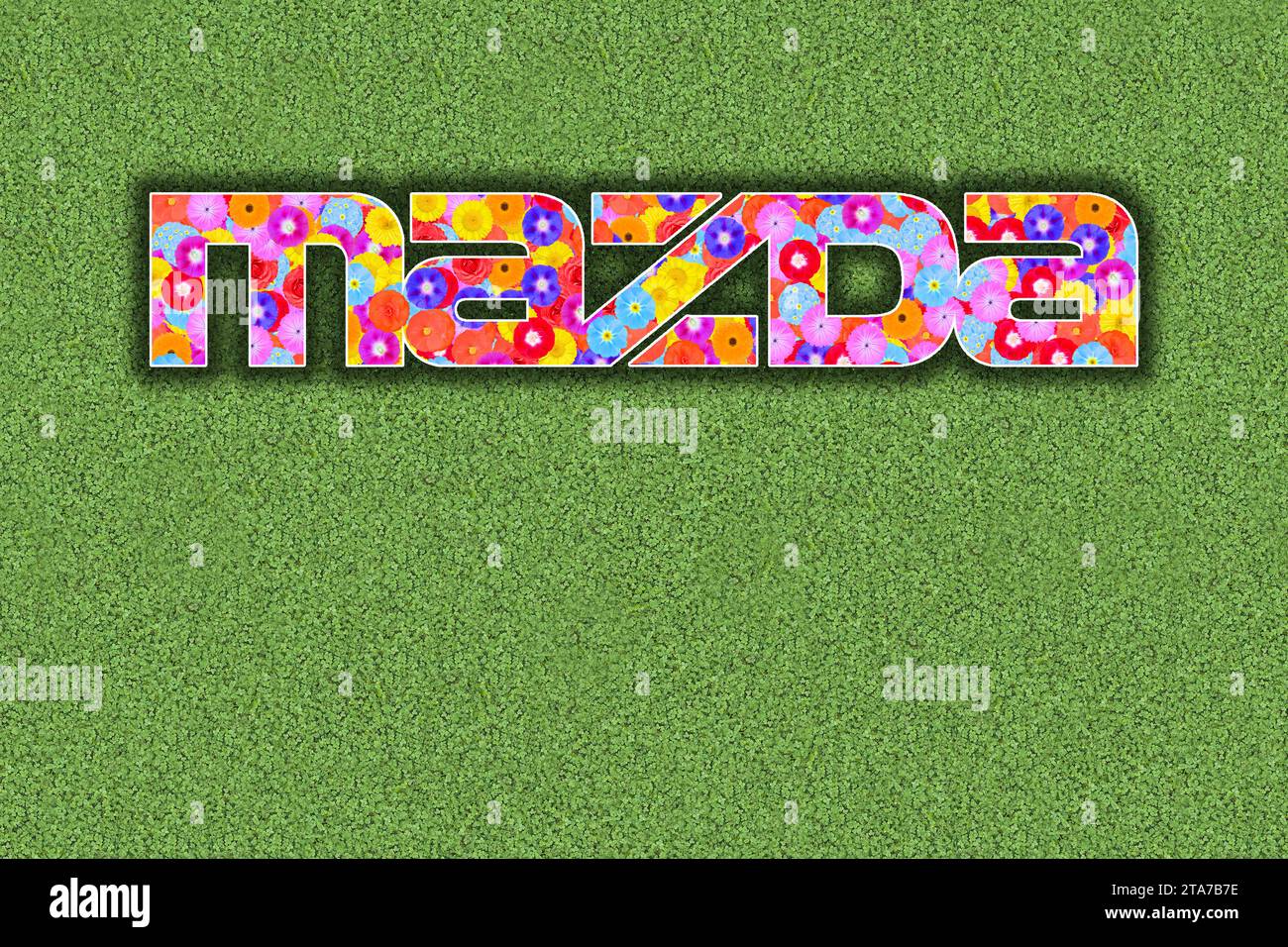 logo of japanese car company mazda as symbol of clean energy Stock