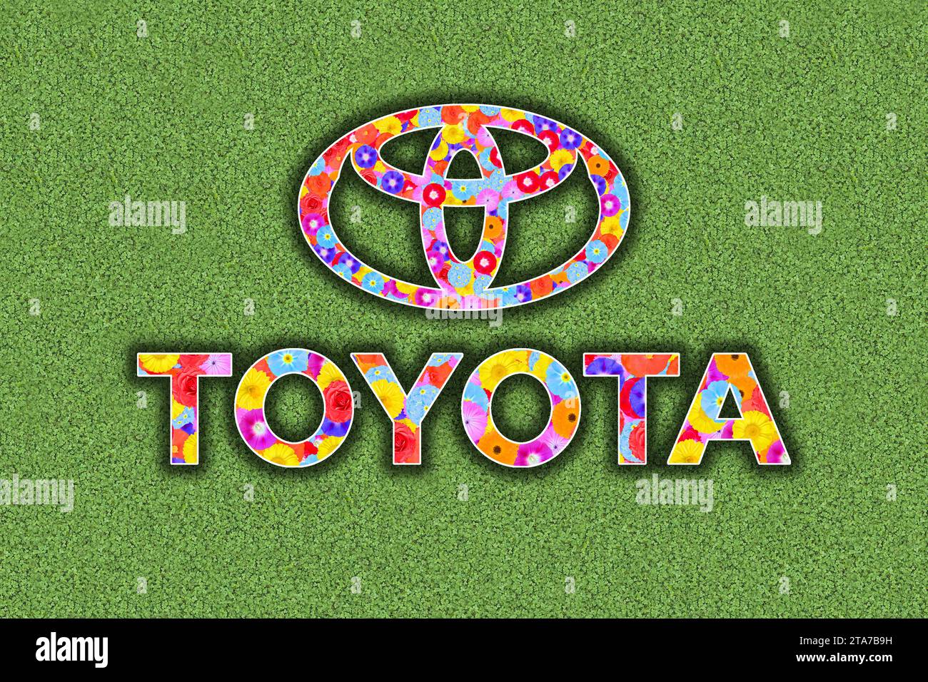 logo of japanese car company toyota as symbol of clean energy Stock