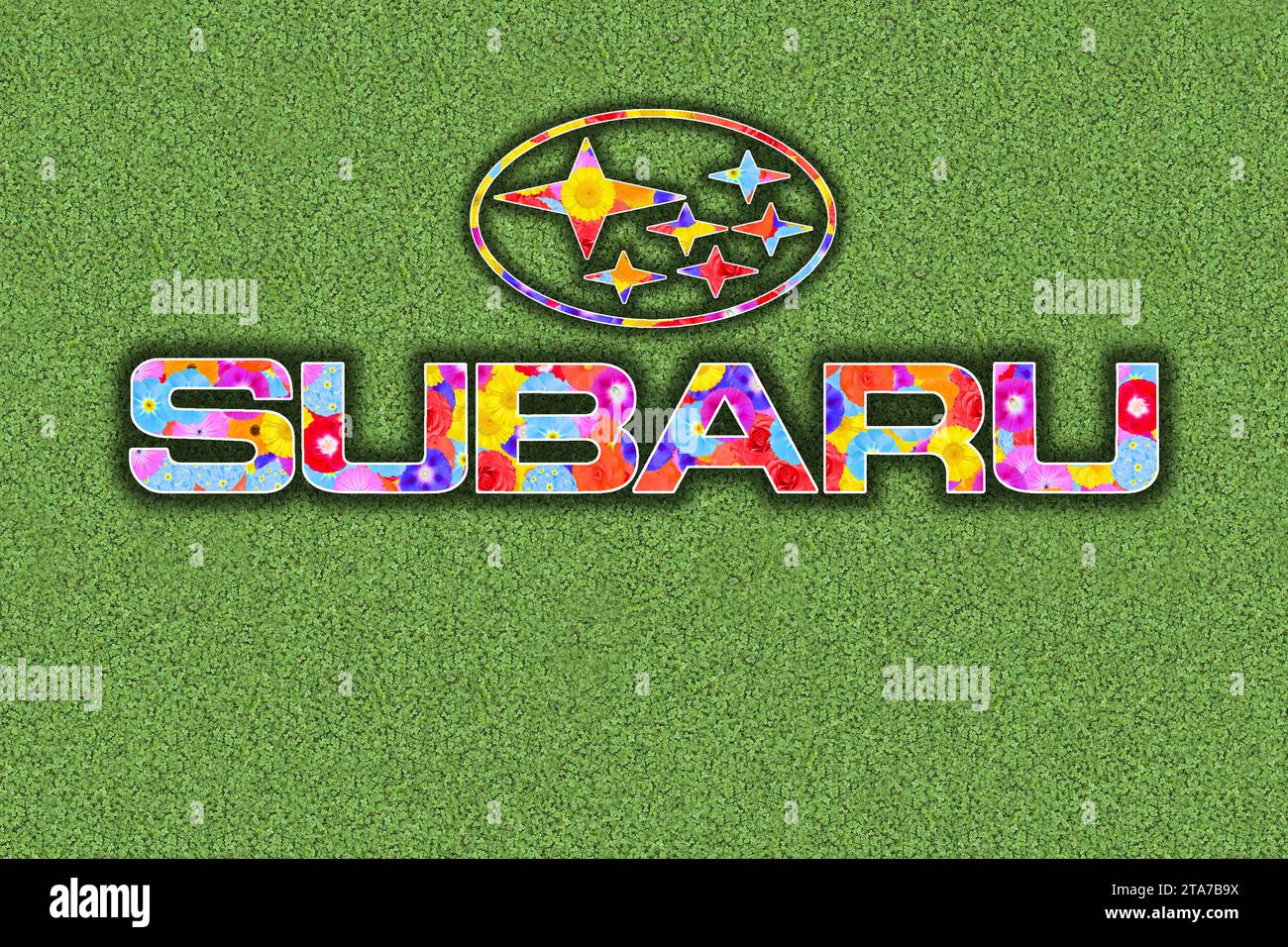 logo of japanese car company subaru as symbol of clean energy Stock