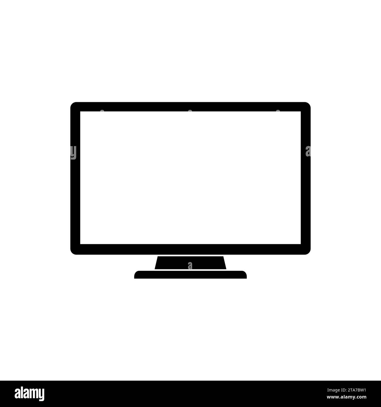 Monitor icon isolated on white background. Display Vector illustration
