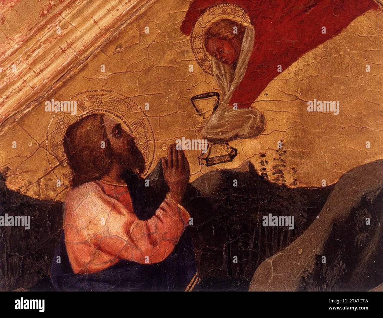 Christ in the Garden of Gethsemane (detail) 1424-25 by Masaccio Stock ...