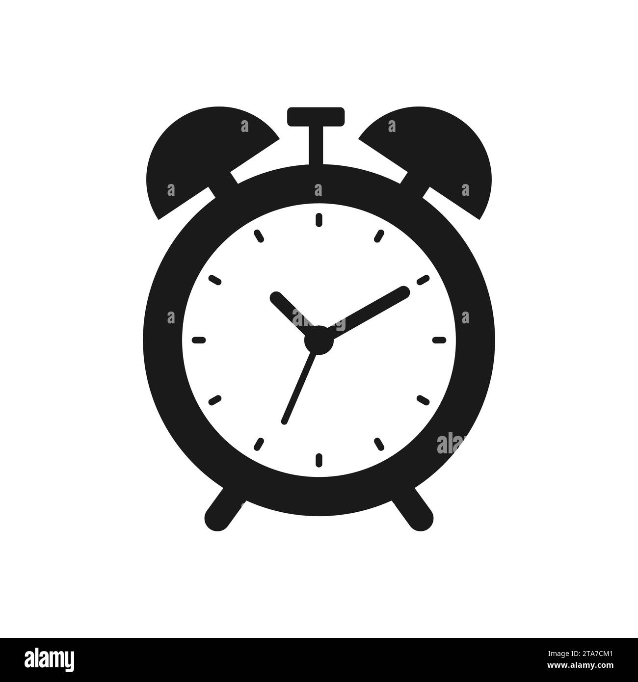 Alarm clock icon isolated on white background. Vector illustration ...