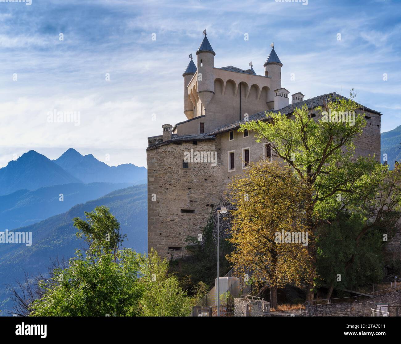 Panoramic view of the Saint Pierre castle Stock Photo