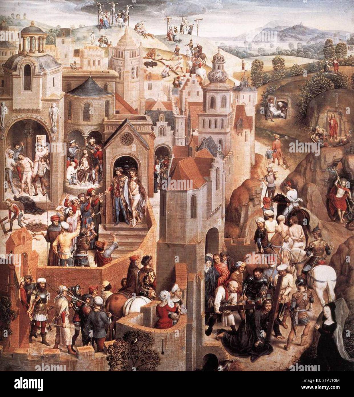 Scenes from the Passion of Christ (detail) 1470-71 by Hans Memling ...