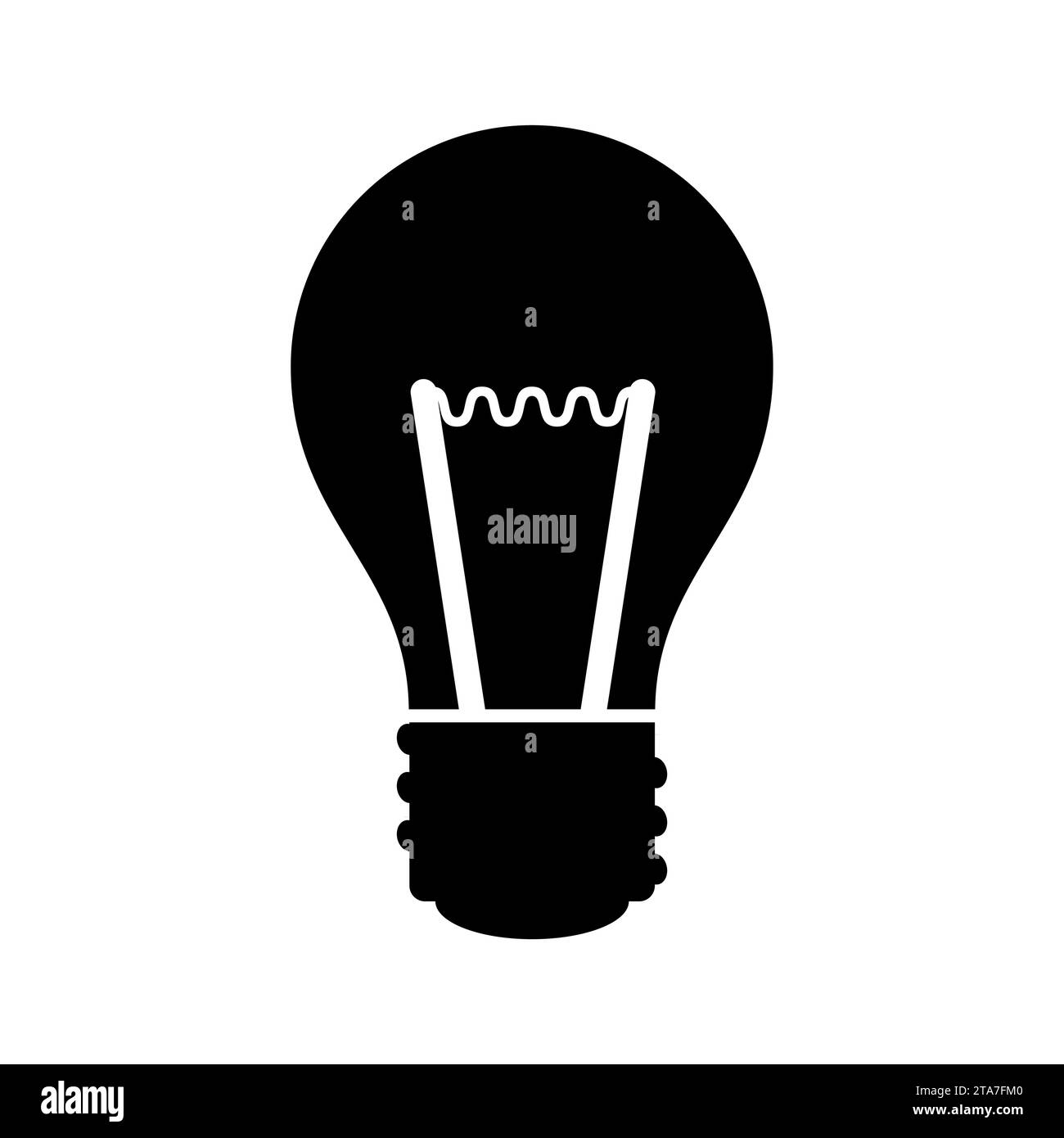 Bulb icon isolated on white background. Vector illustration Stock ...