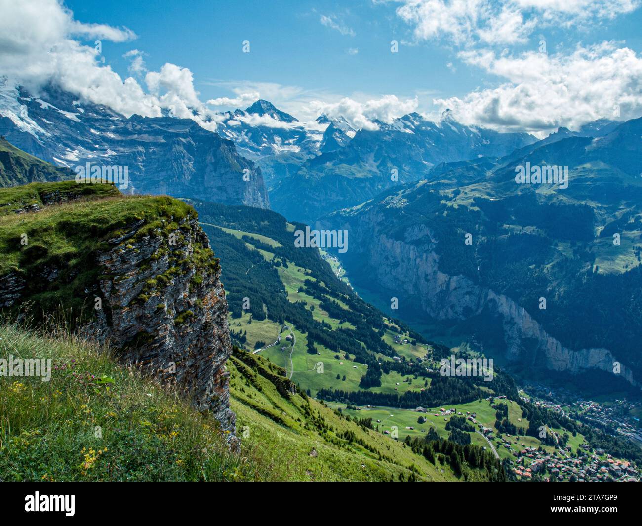 Swiss Alps near Mannlichan, Switzerland Stock Photo