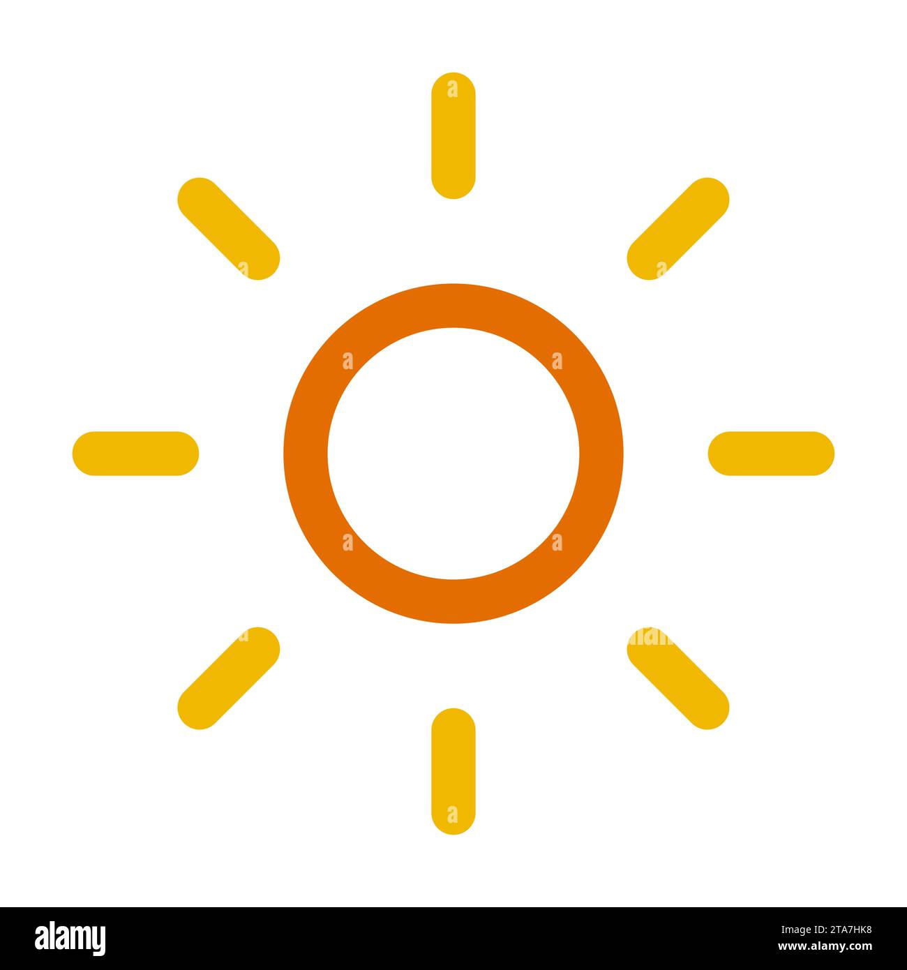 Sun icon isolated on white background. Vector illustration Stock Vector ...