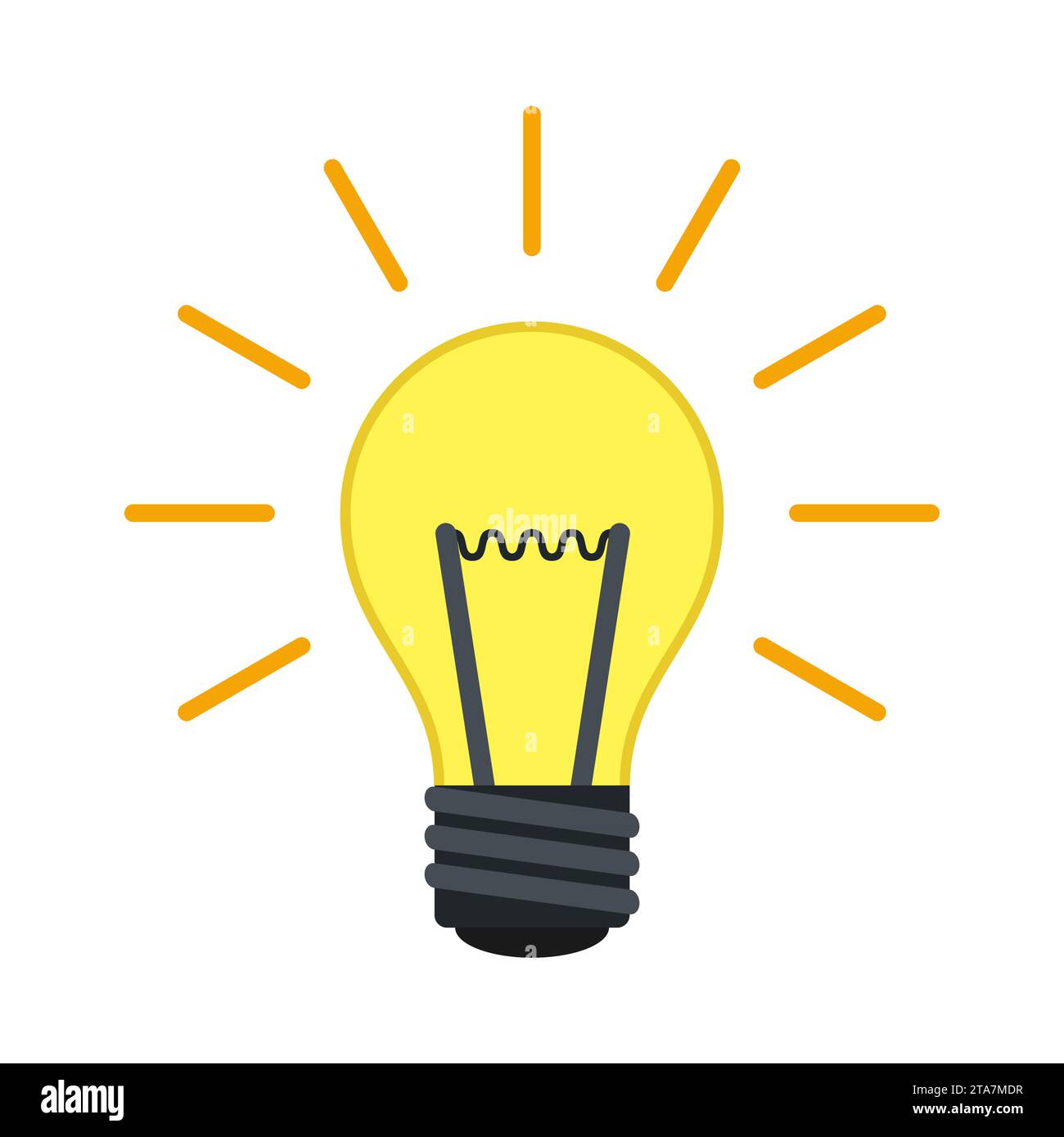 Bulb icon isolated on white background. Vector illustration Stock ...