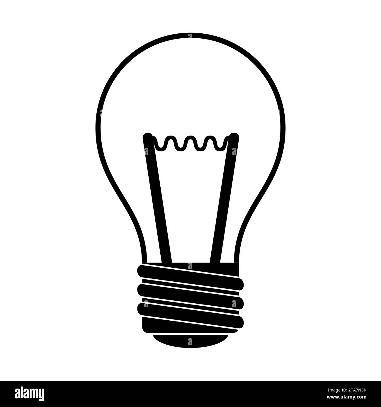 Bulb icon isolated on white background. Vector illustration Stock ...