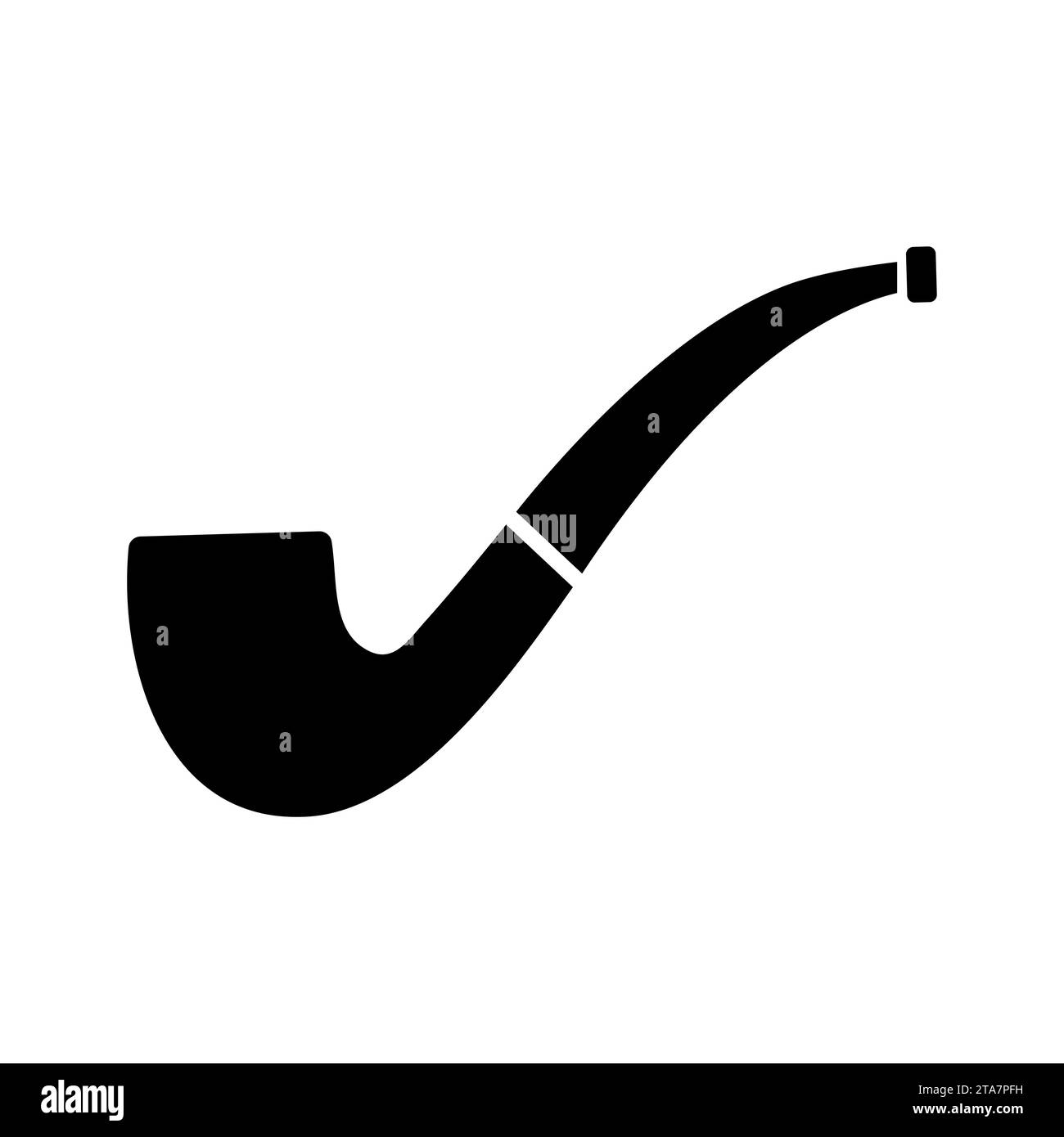 Smoking pipe icon isolated on white background. Stock Vector
