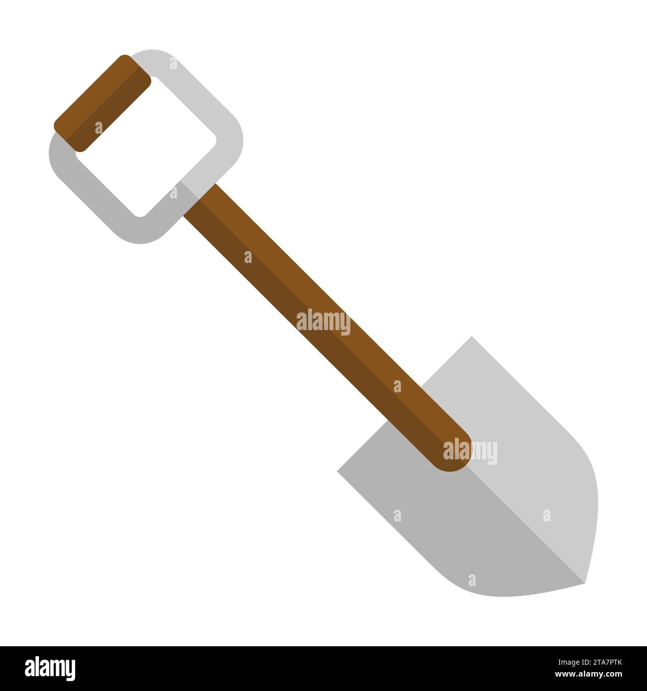 Shovel icon in flat style isolated on white background. Vector ...