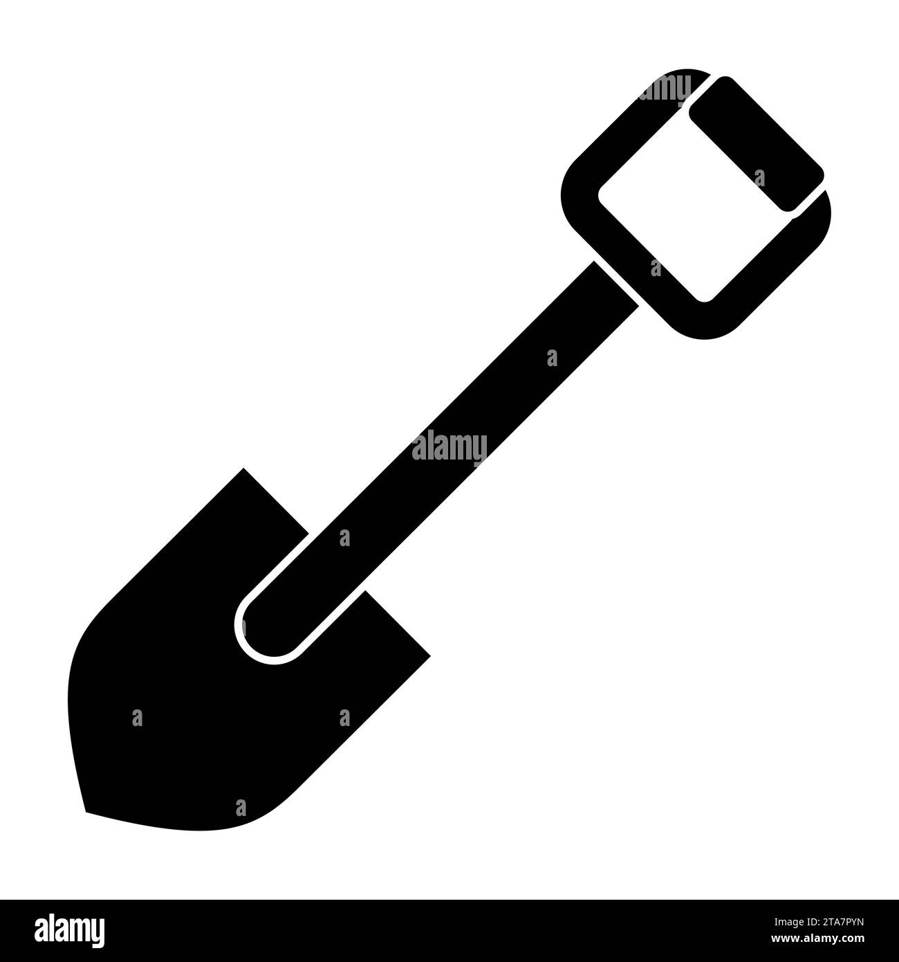 Shovel icon in flat style isolated on white background. Vector