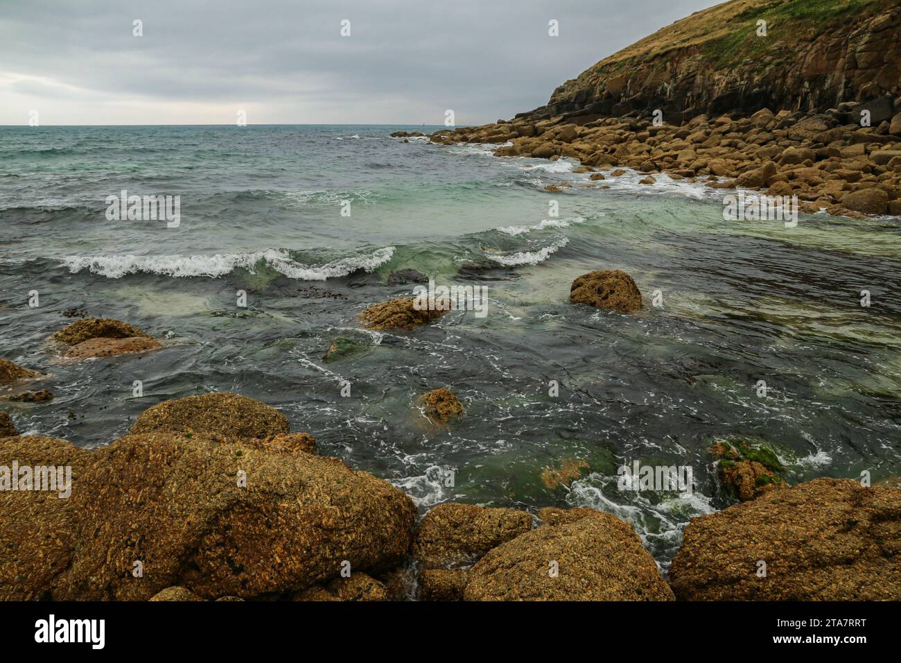 Rocky cove in Porthgwarra, Cornwall, England Stock Photo - Alamy