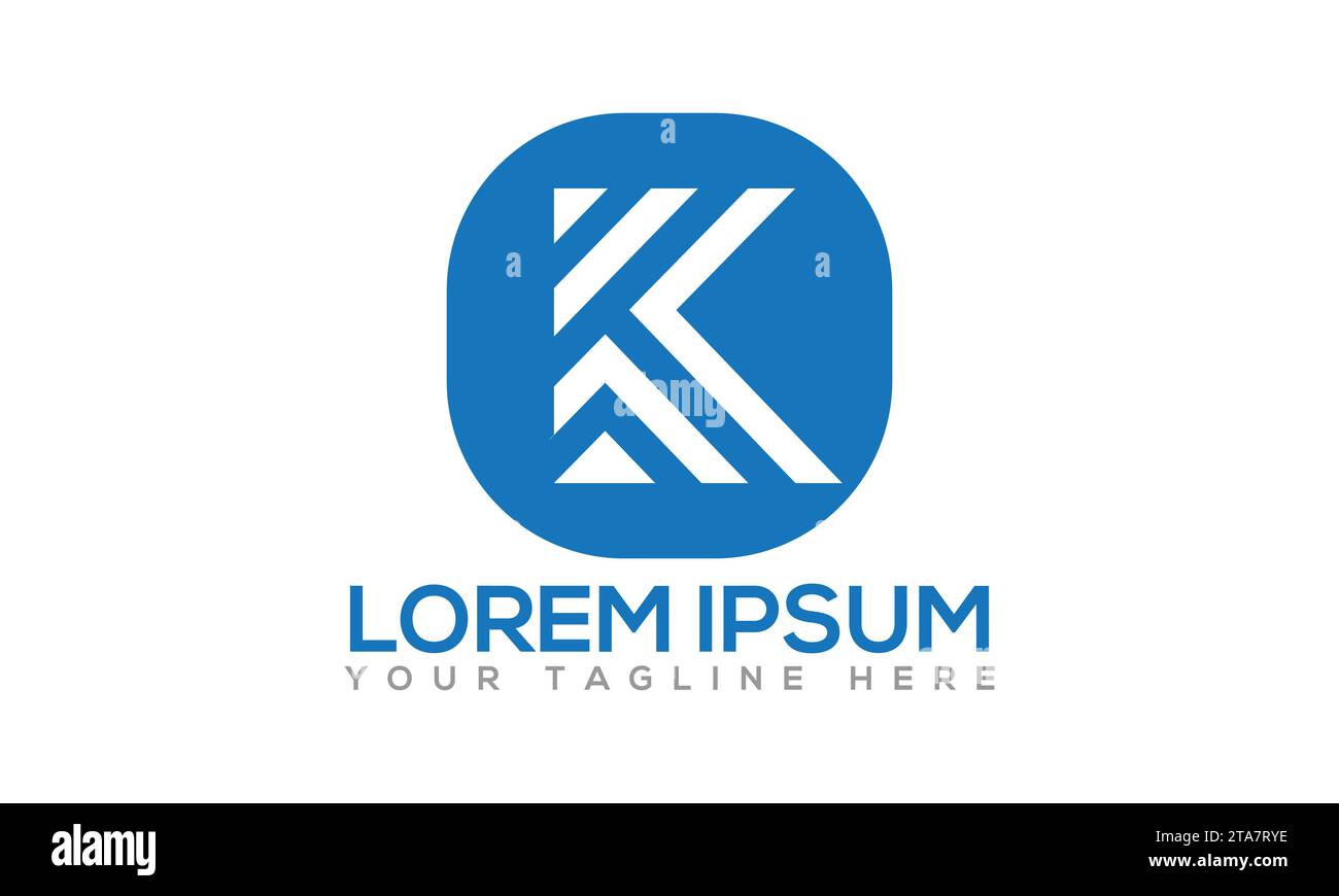 K Logo design Unique and Modern Logo Design Stock Vector