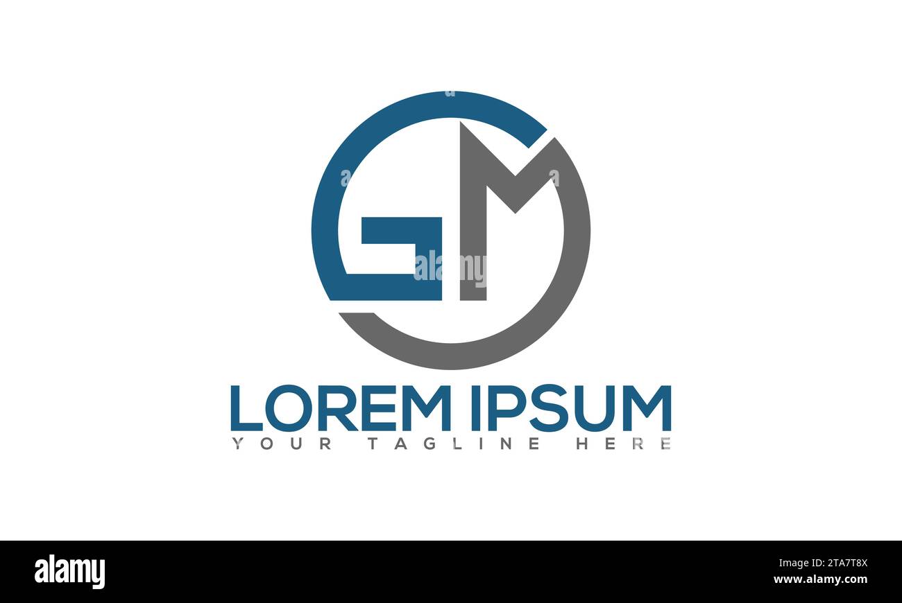 GM Logo Design Unique and Modern Logo Design Stock Vector Image & Art