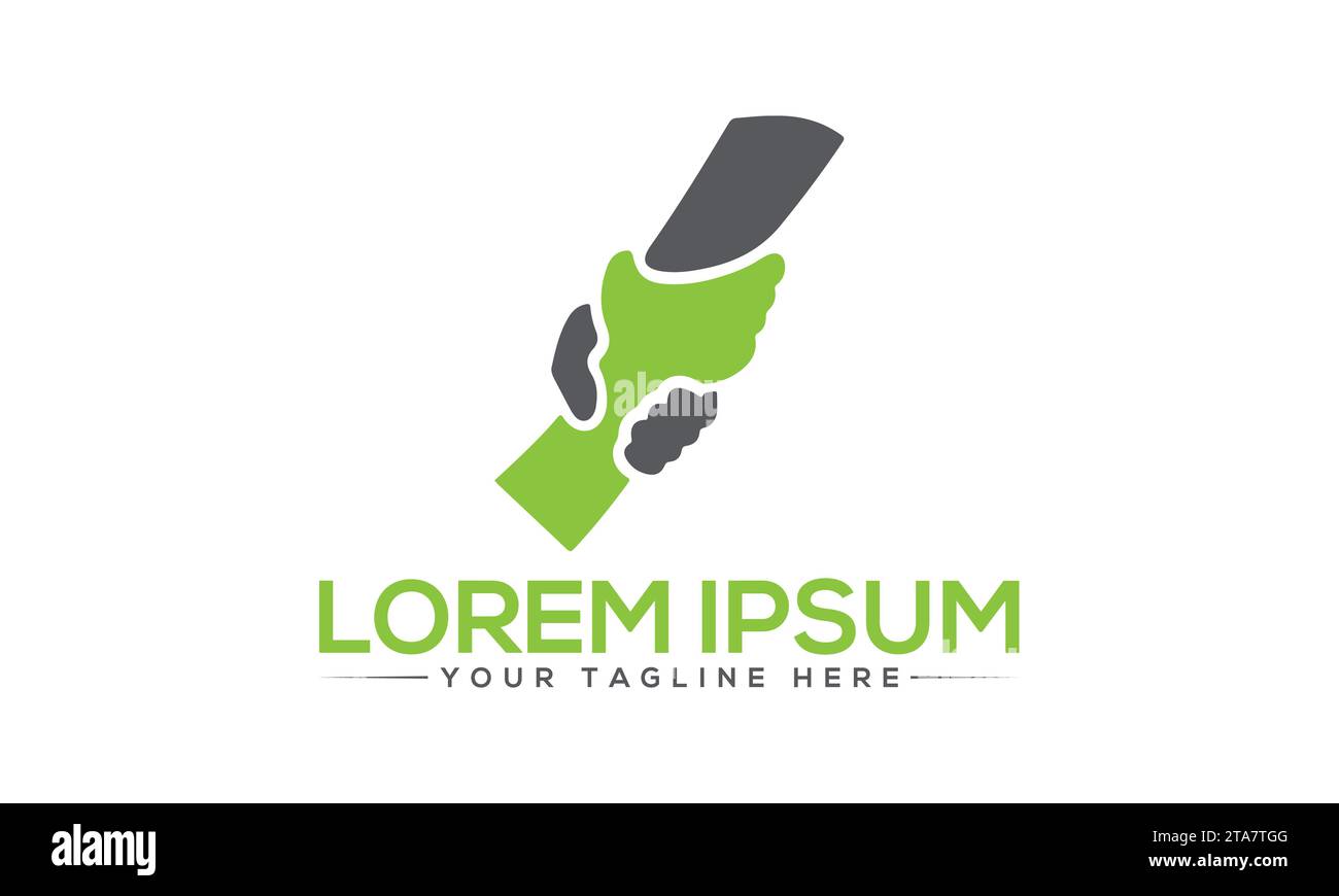 Hand Logo Design Unique Logo Design Stock Vector Image & Art - Alamy