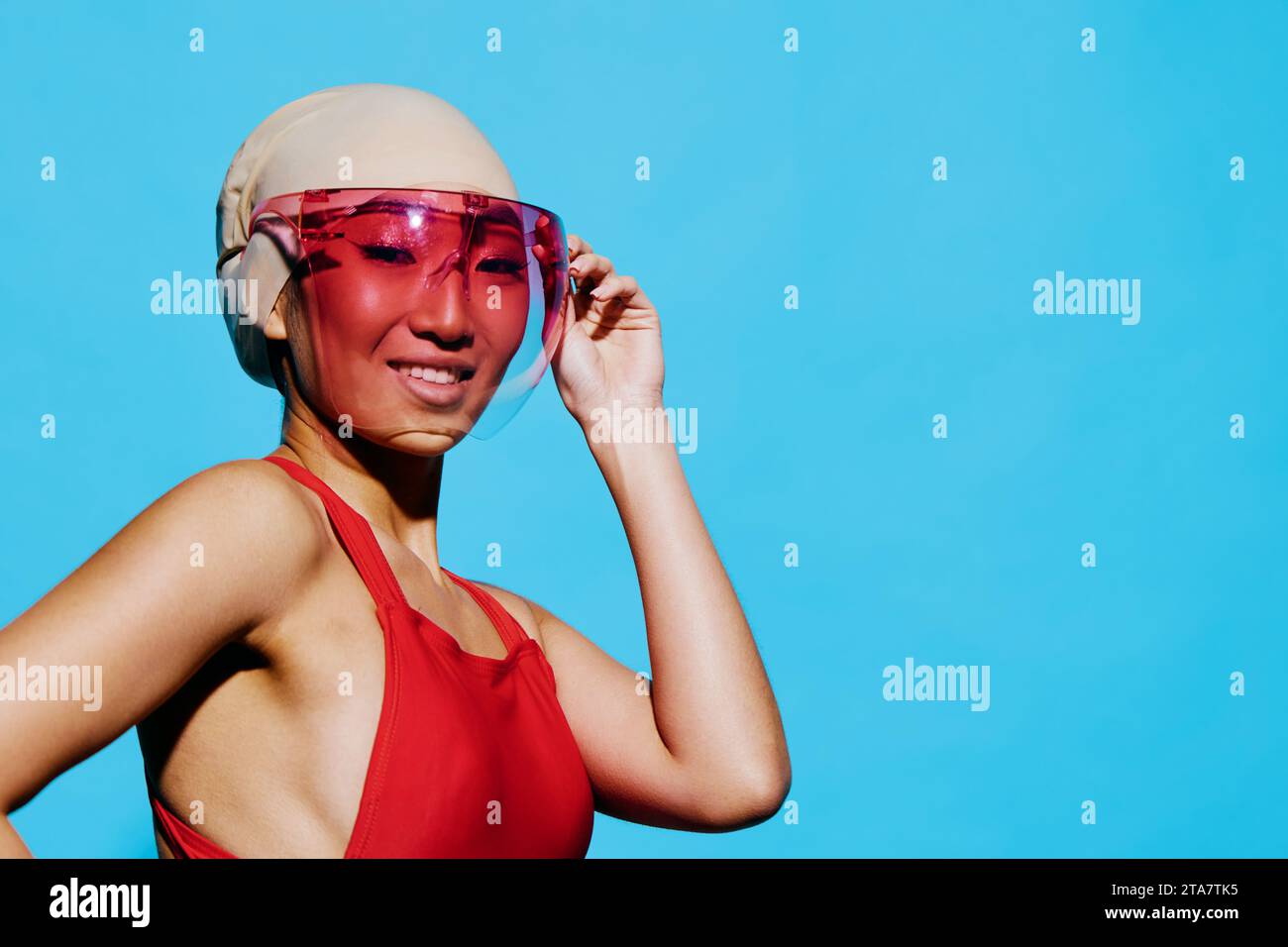 Young asian swimsuit model hi-res stock photography and images - Alamy