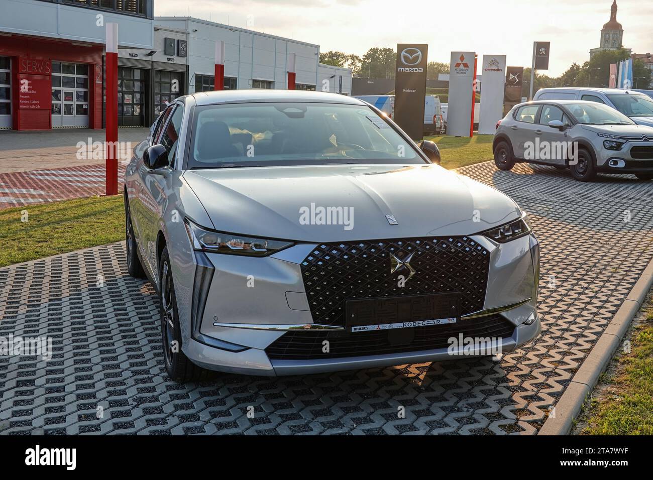 OSTRAVA, CZECH REPUBLIC - AUGUST 23, 2023: French DS 4 hatchback car presented at dealership Stock Photo