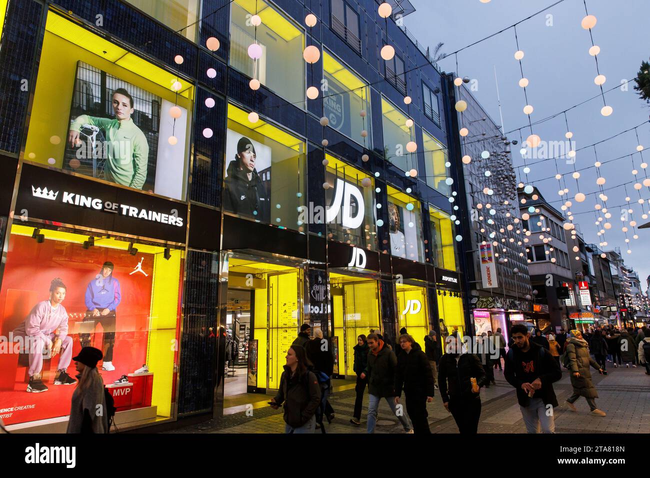 JD Sports Fashion store at the shopping street Hohe Strasse, Cologne