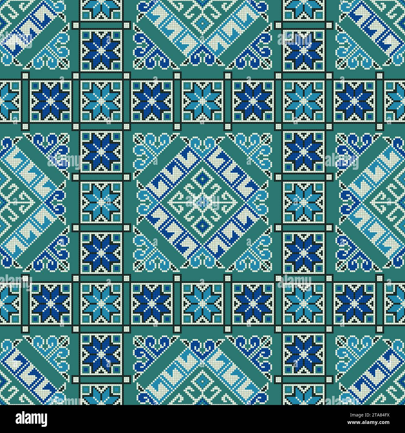 Traditional Georgian folk art embroidery vector pattern Stock Vector ...