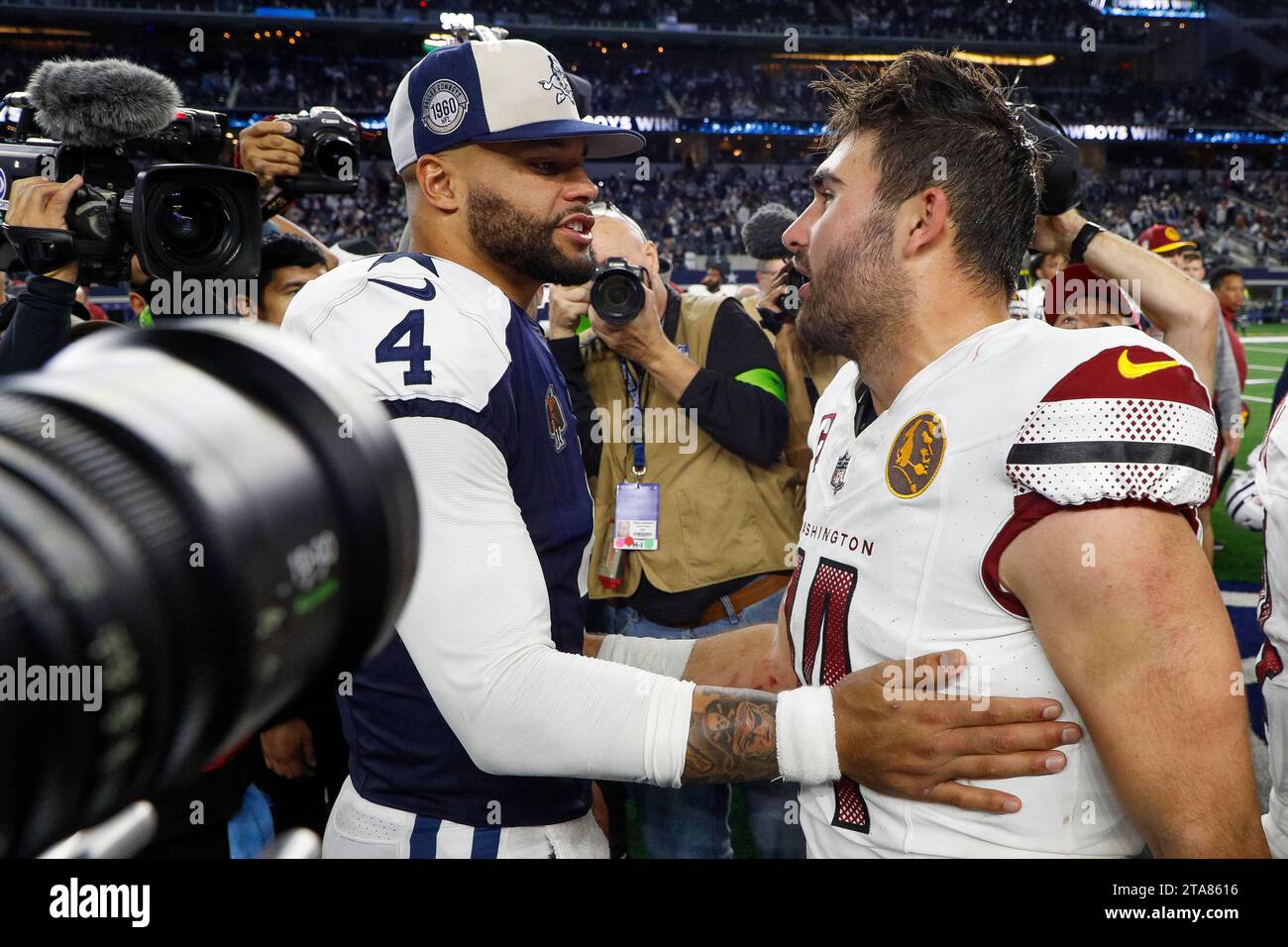 Washington Commanders Quarterback Sam Howell #14 Congratulates Dallas ...