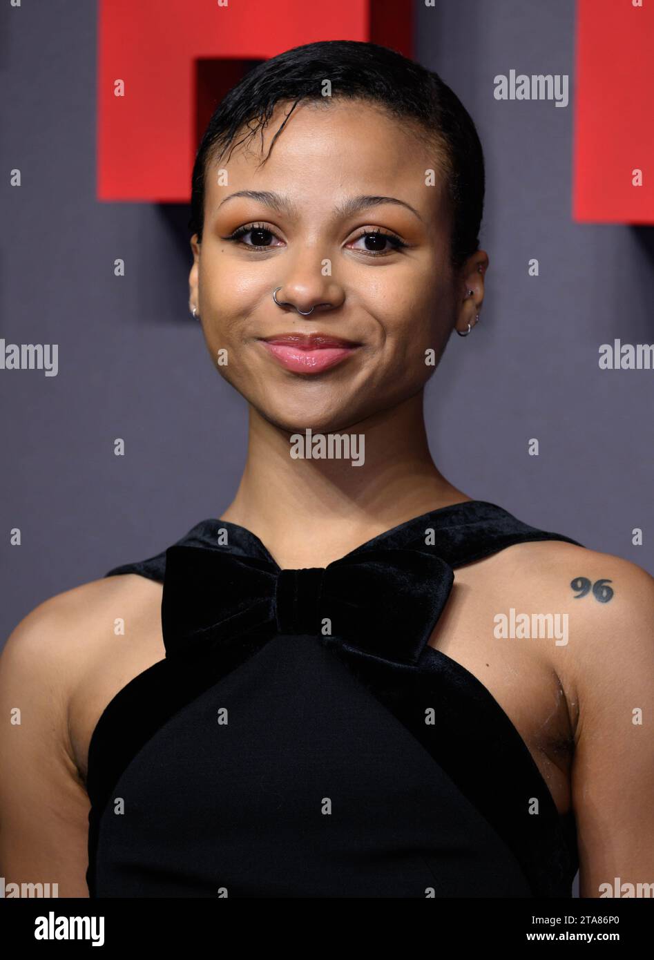 London, UK. November 29th, 2023. Myha’la arriving at the Leave The World Behind Premiere, Curzon Mayfair, London. Credit: Doug Peters/EMPICS/Alamy Live News Stock Photo