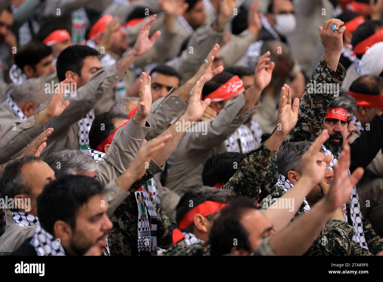 Tehran, Iran. 29th Nov, 2023. Members of the Iranian paramilitary ...