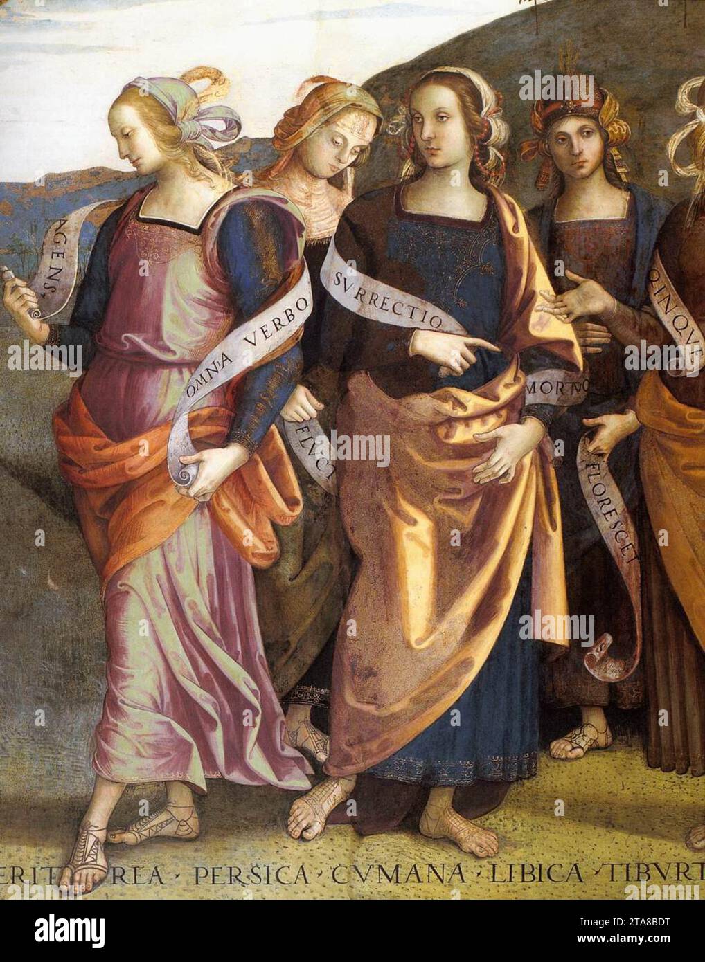 Prophets and Sibyls (detail) 1497-1500 by Pietro Perugino Stock Photo