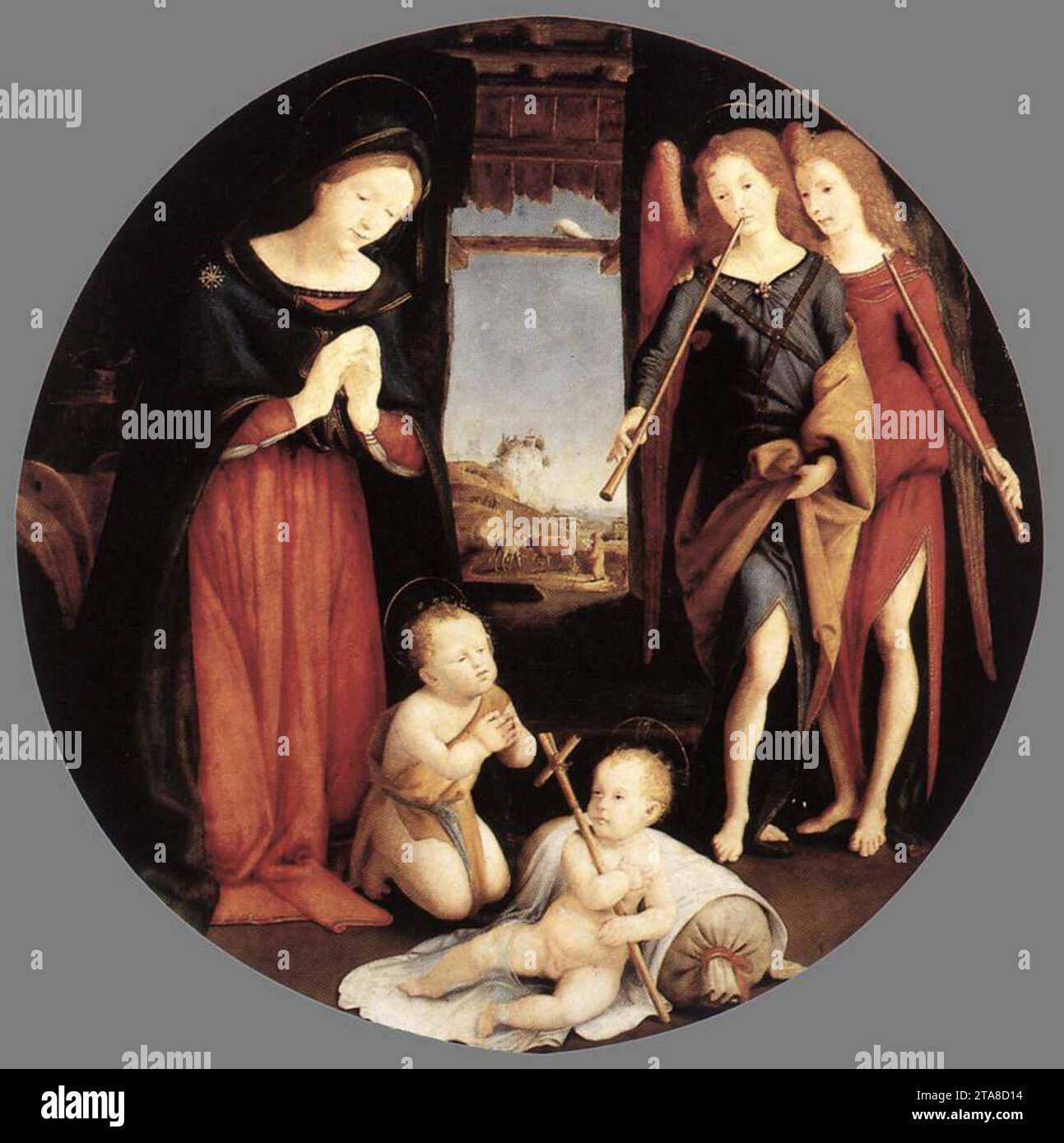 The Adoration of the Christ Child 1505 by Piero Di Cosimo Stock Photo ...