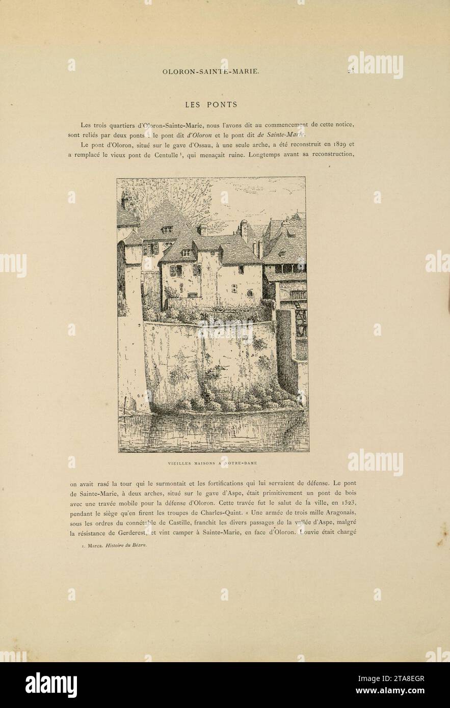 Vieilles maisons de la rue Sablière - Fonds Ancely - B315556101 A LAFOND 1 022. Stock Photo