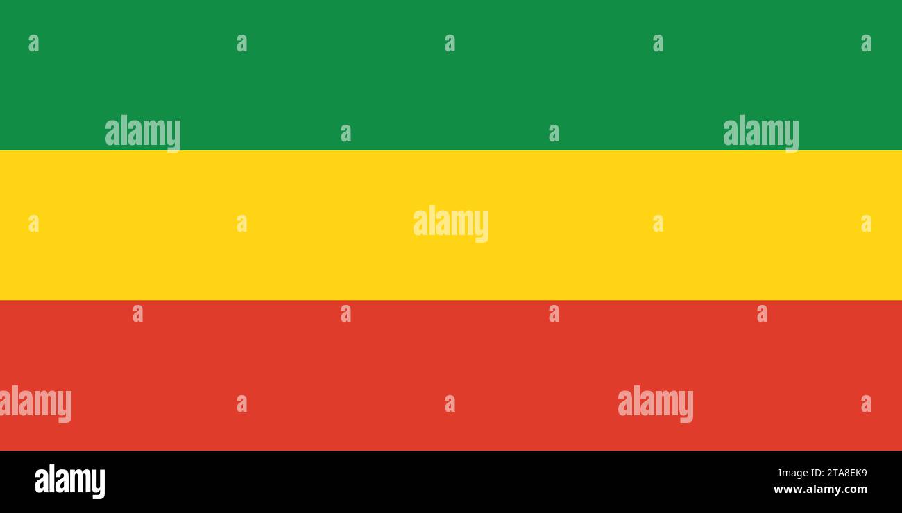 Rastafarian horizontal flag. Reggae culture, Rasta flag. Vector illustration. Stock Vector