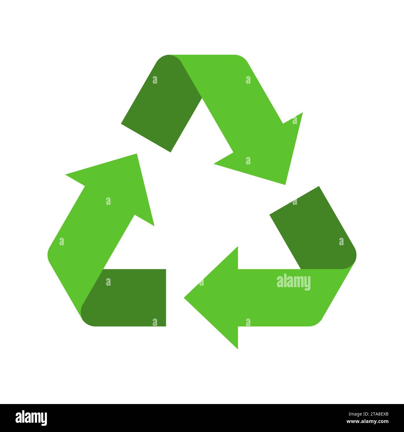 Recycling icon isolated on white background. Arrow that rotates ...