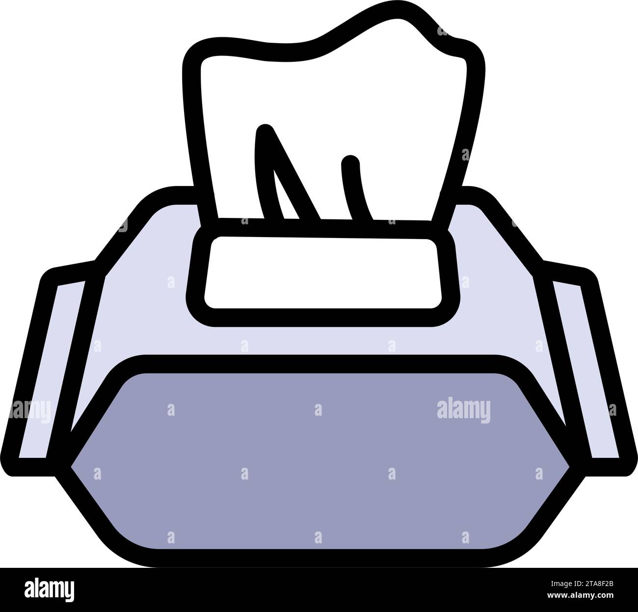 Wet wipes package color icon. Antibacterial wet wipes tissue flat