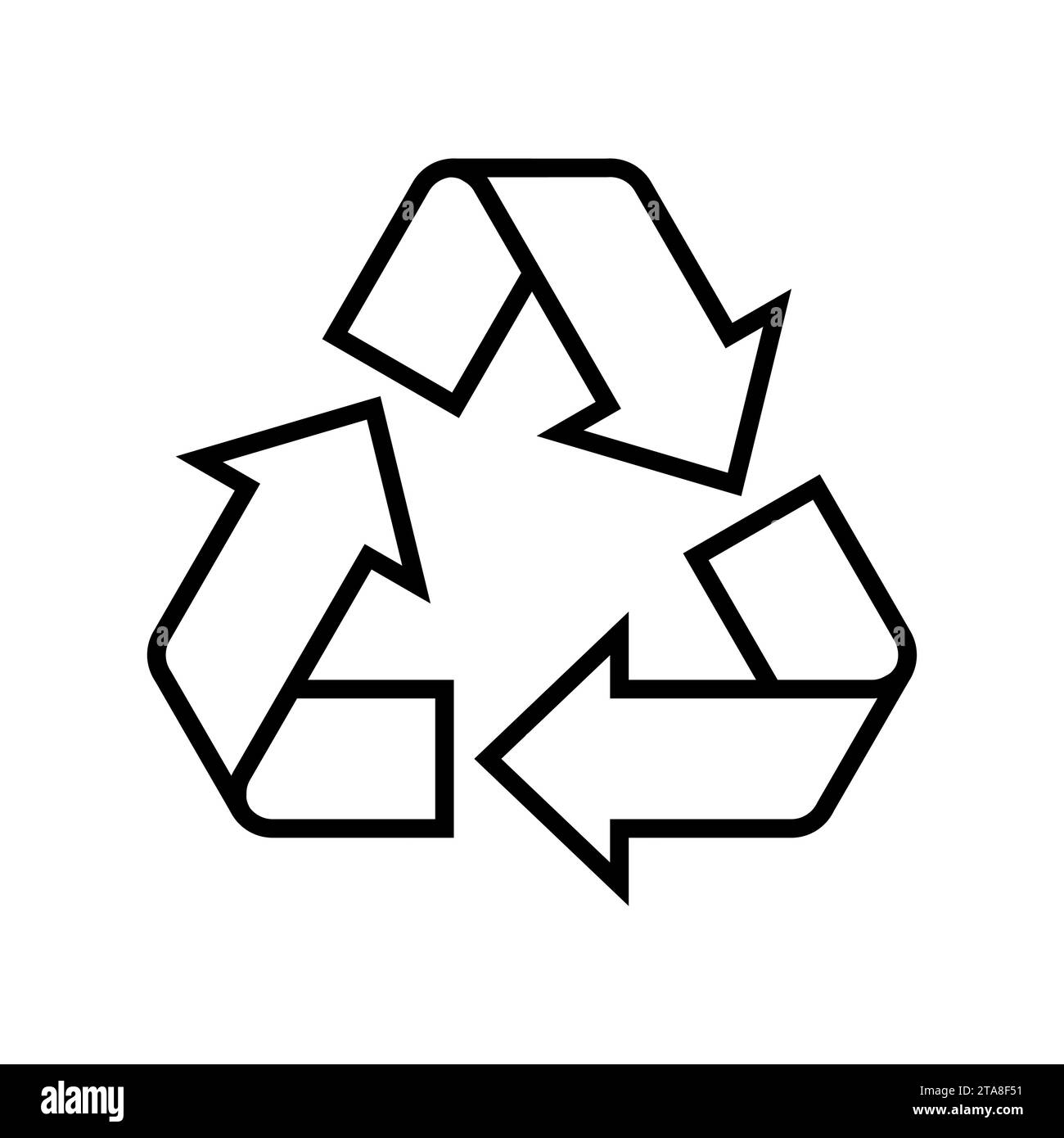 Recycling icon isolated on white background. Arrow that rotates endlessly recycled concept. Recycle eco symbol, Ecology icon recycling garbage. Stock Vector