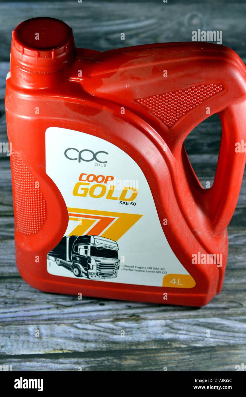 Cairo, Egypt, October 13 2023 CPC Cooperation Coop Gold Motor Oil 4