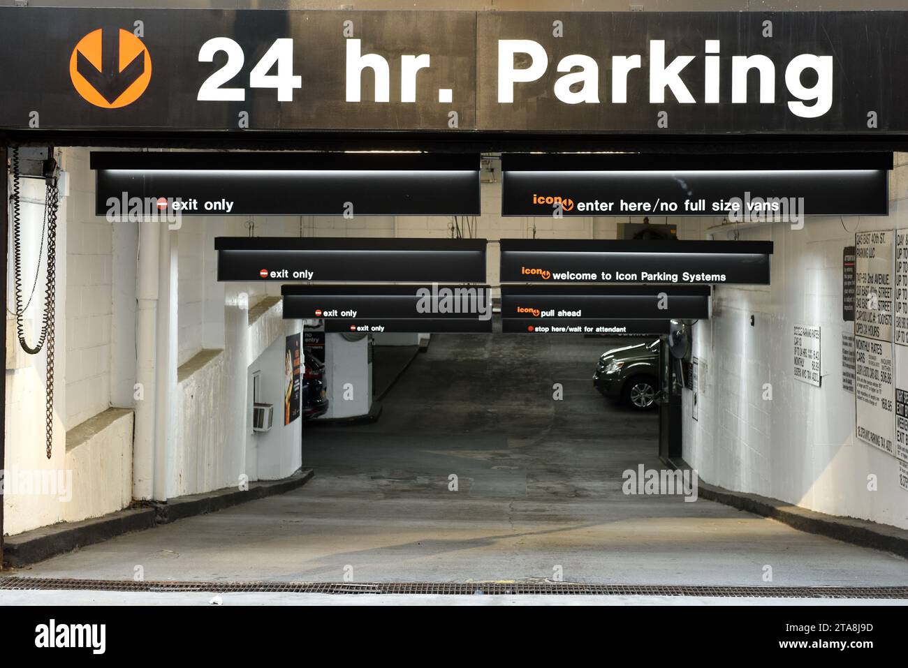 New York, USA May 24, 2018 Cars in the Icon Parking in Midtown of