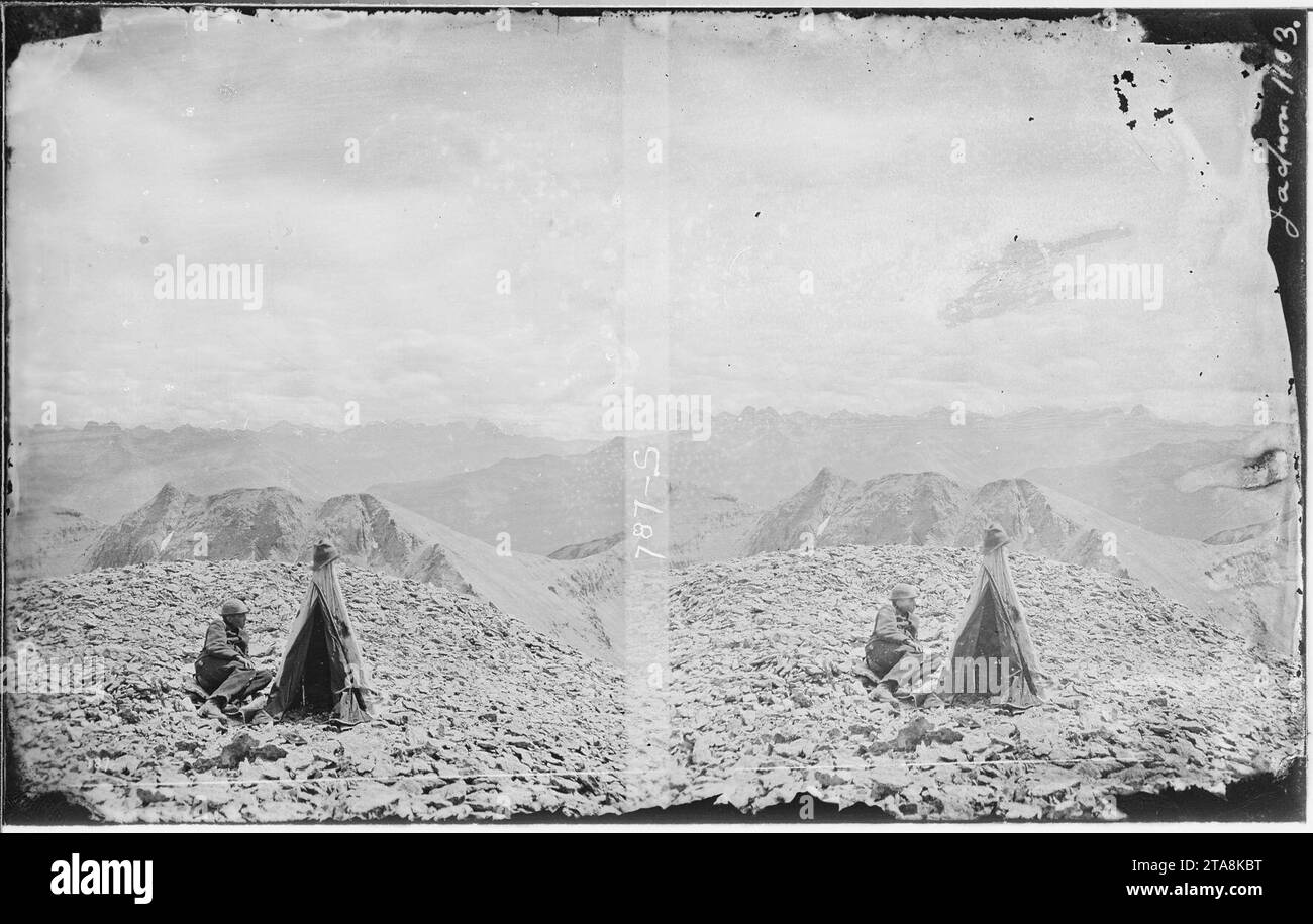 View from top of Sultan Mountain. Silverton Quadrangle. San Juan County, Colorado. Stock Photo