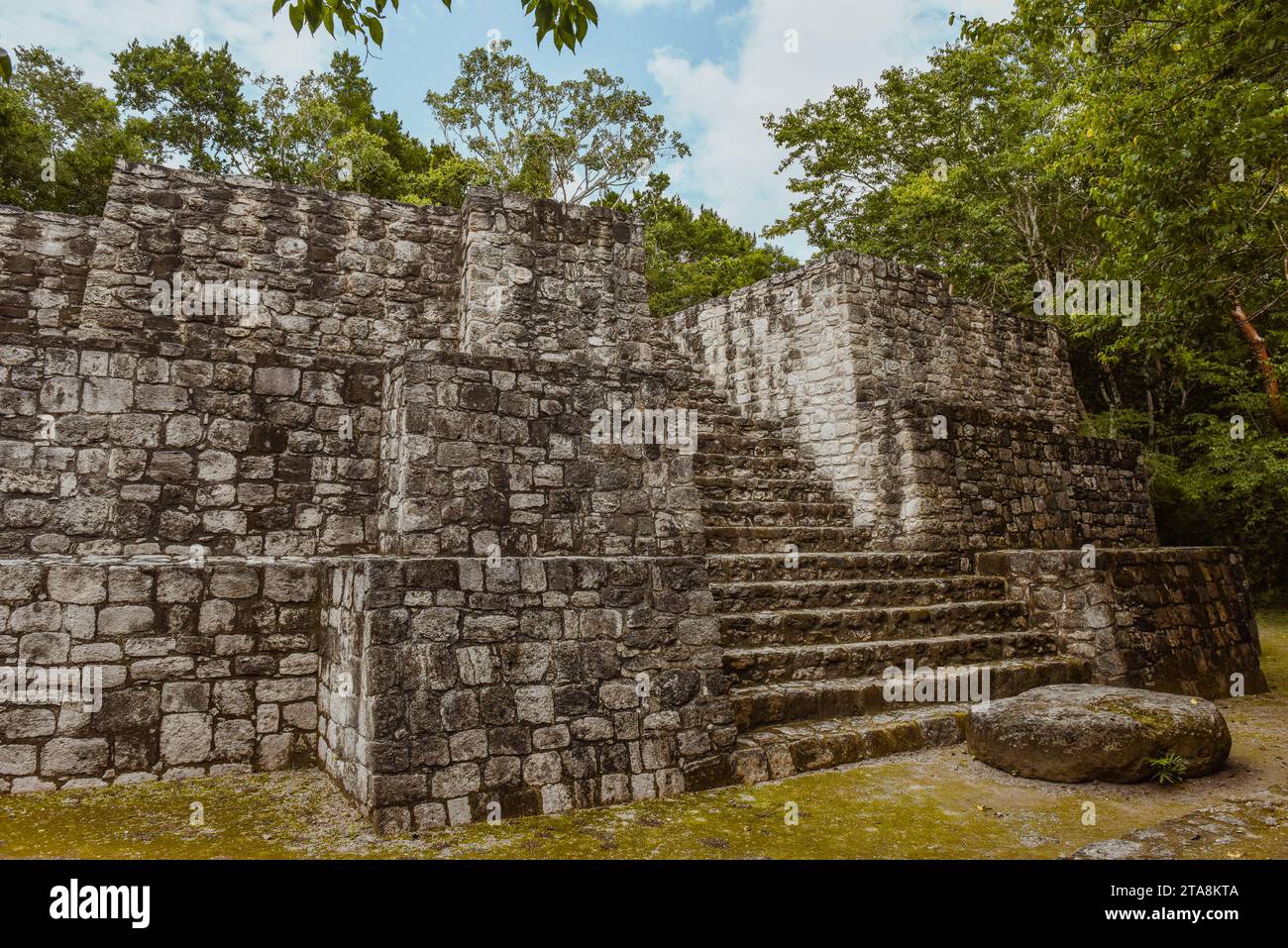 Maya archaeological site of Calakmul in the Calakmul Biosphere Reserve, Campeche state, Mexico Stock Photo