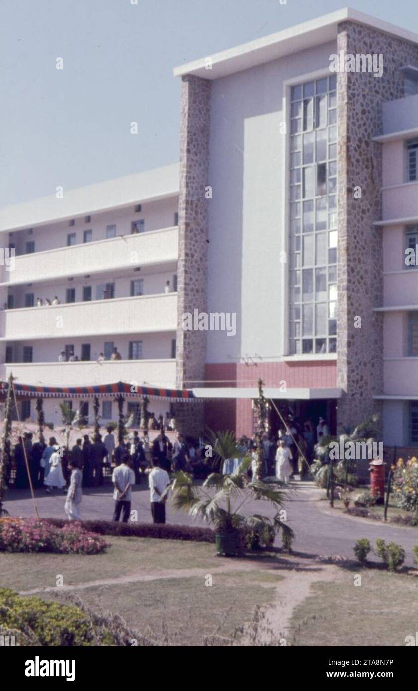 View of AIIMS Delhi, during First Lady Jacqueline Kennedy’s visit.. Stock Photo