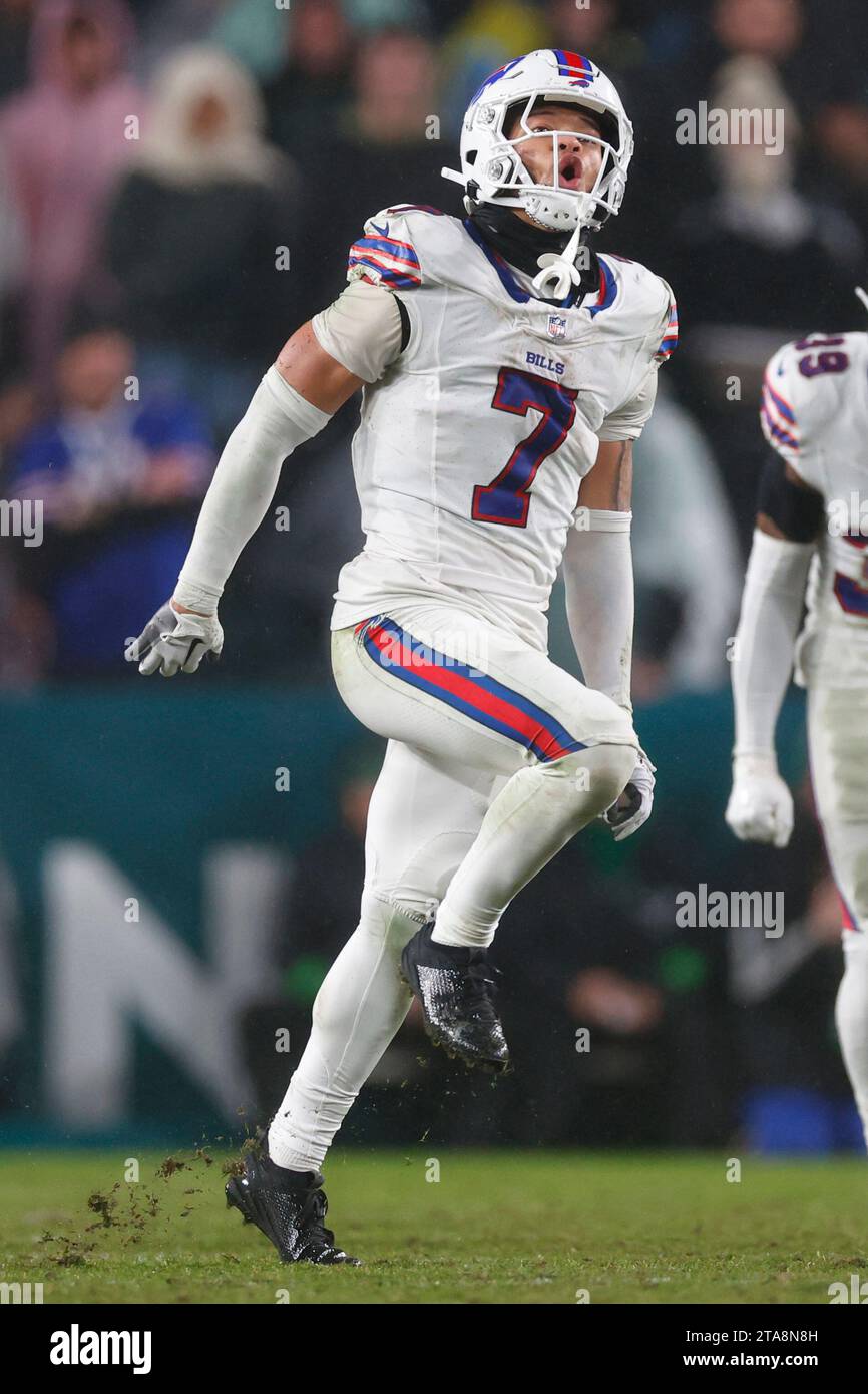 Buffalo Bills cornerback Taron Johnson (7) in action against the ...