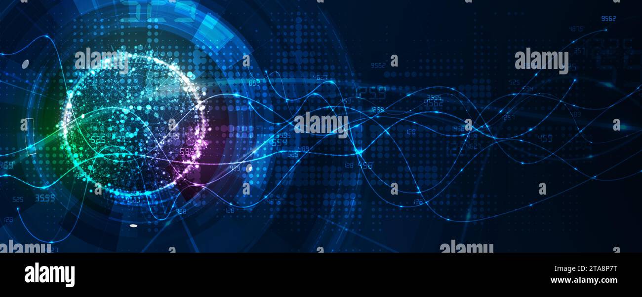 Technology abstract futuristic science background for internet business ...