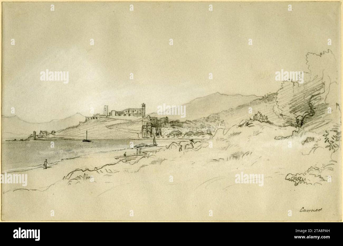 View of Cannes by Sir Augustus Wall Callcott Stock Photo Alamy