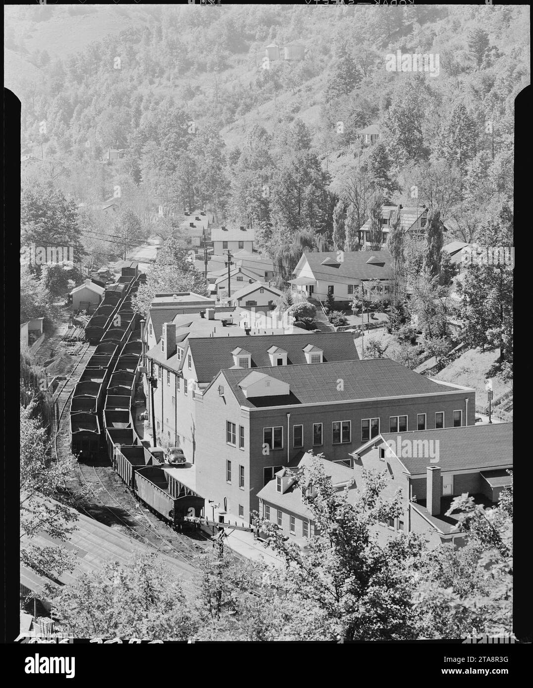 View of downtown section along main street. Inland Steel Company, Wheelwright ^1 & 2 Mines