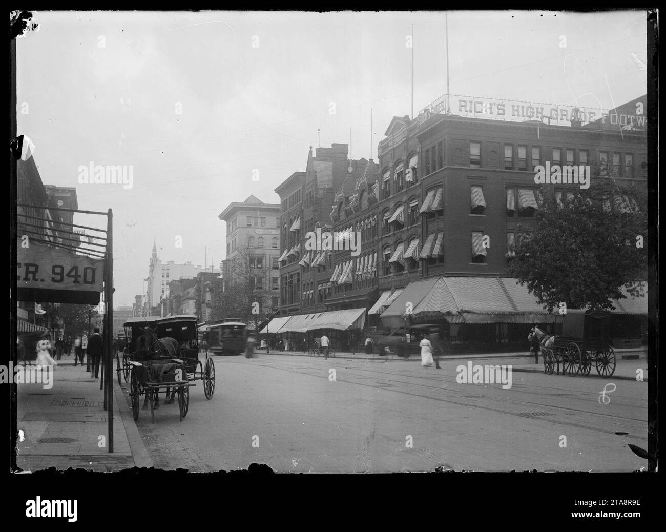 View of F Street, N.W., North side, looking West from 10th Street