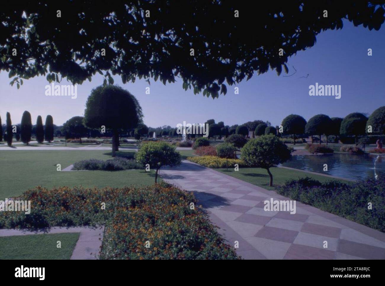 View of Garden at Rashtrapati Bhavan, Official Residence of President of India Dr. Rajendra Prasad (3). Stock Photo