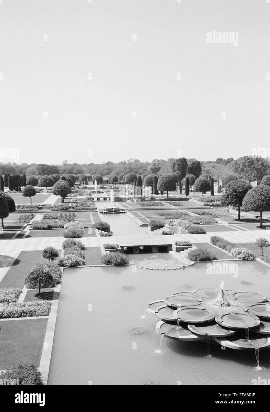 View of Garden at Rashtrapati Bhavan, Official Residence of President of India Dr. Rajendra Prasad (1). Stock Photo