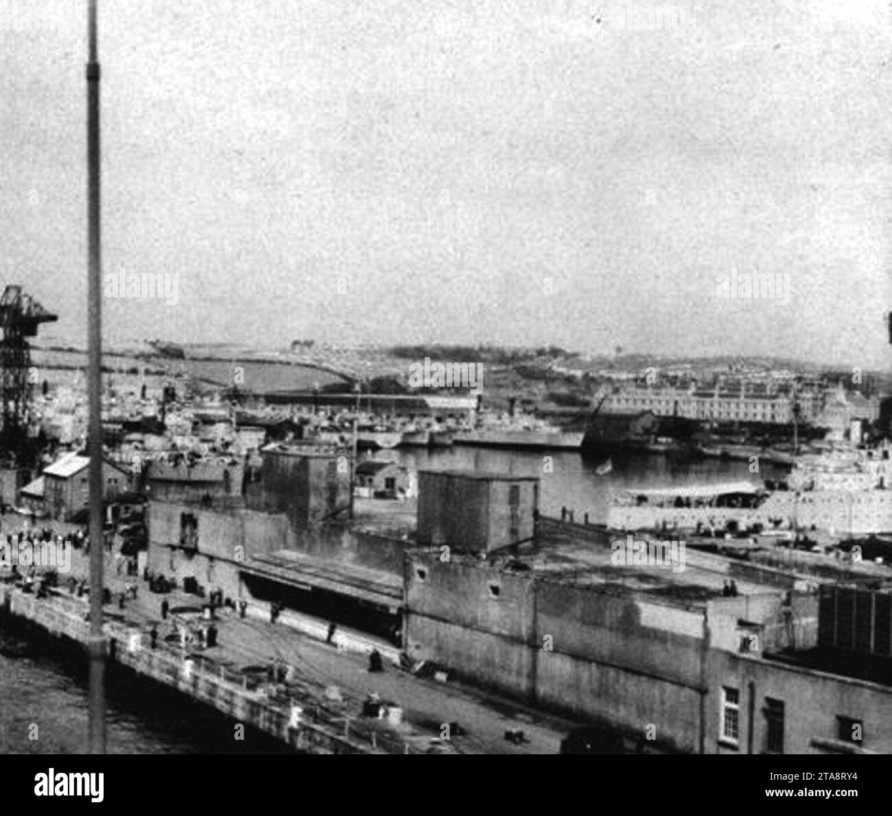 View of Her Majesty's Naval Base, Devonport (UK), on 1 October 1953