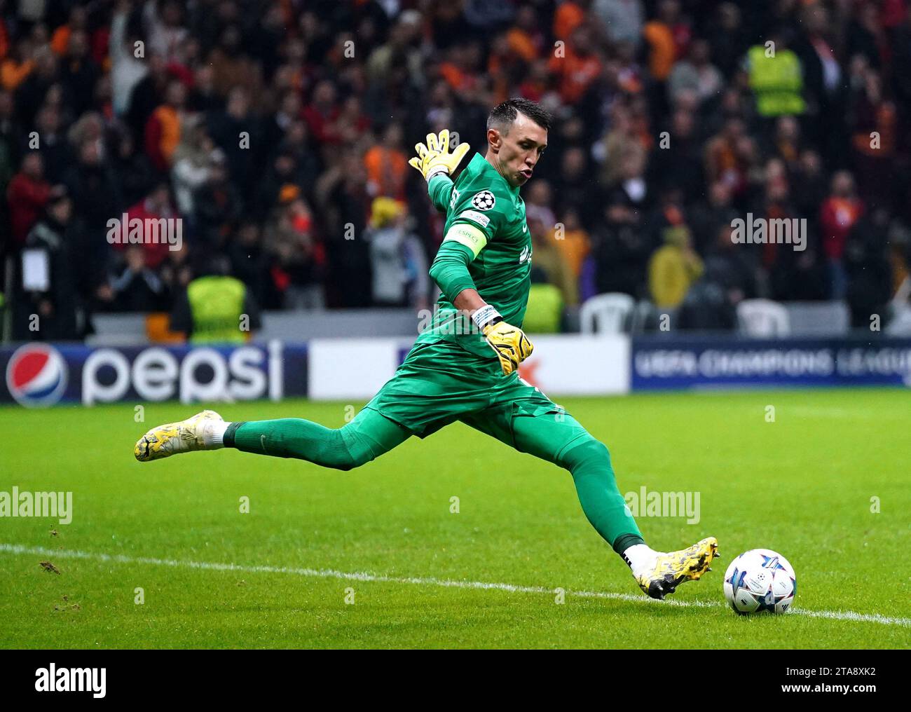 Galatasaray goalkeeper Fernando Muslera during the UEFA Champions League Group A match at RAMS Park, Istanbul. Picture date: Wednesday November 29, 2023. Stock Photo