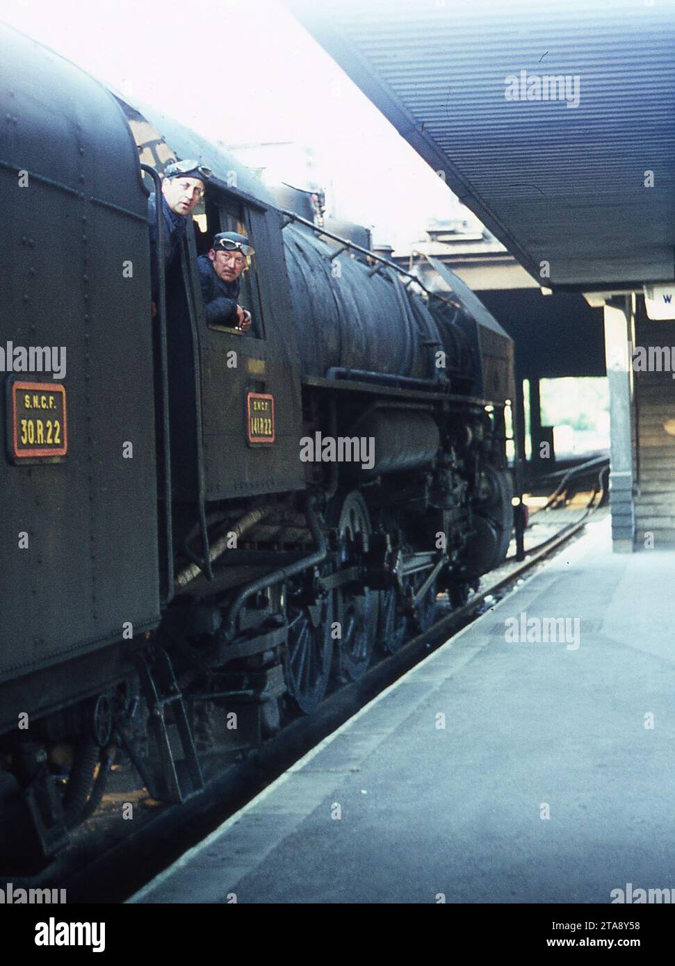 Two weeks spent travelling around West Germany by train photographing Steam Locomotives Stock Photo