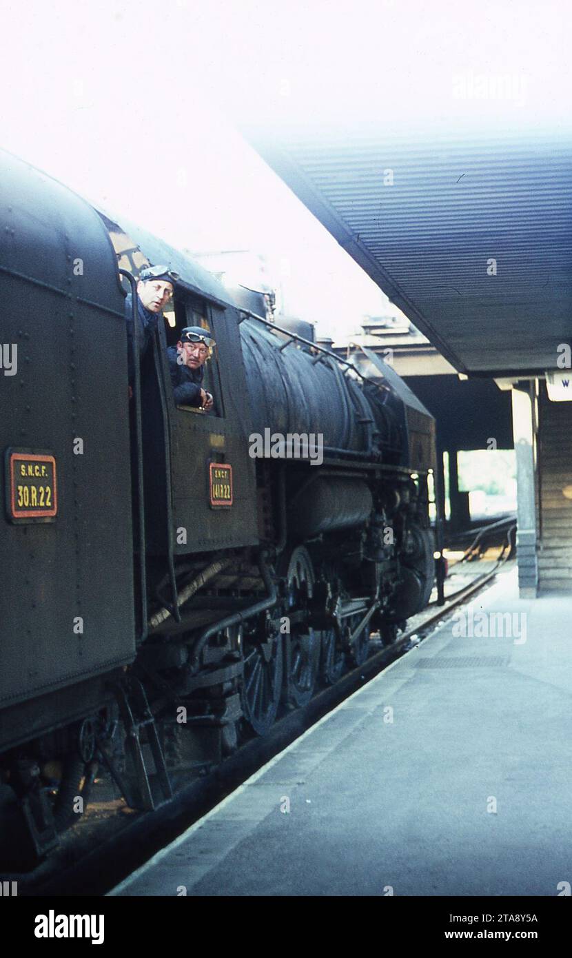 Two weeks spent travelling around West Germany by train photographing Steam Locomotives Stock Photo